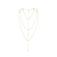 Ланцюжок для спини Bijoux Indiscrets Magnifique Back and Cleavage Chain - Gold, прикраса для тіла, Золотистий